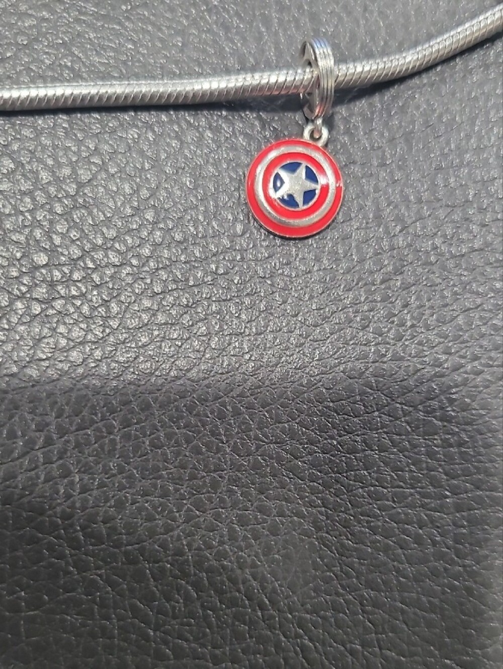 Pandora Captain America Red and Blue Star Shield Charm - Picture 2 of 3